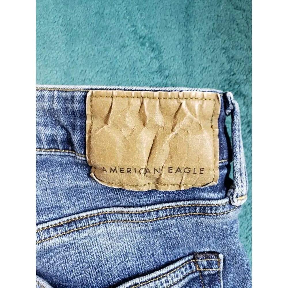 American Eagle Jeans Size 28x32 Mens Blue Pants Stretch Denim Mid Rise Skinny